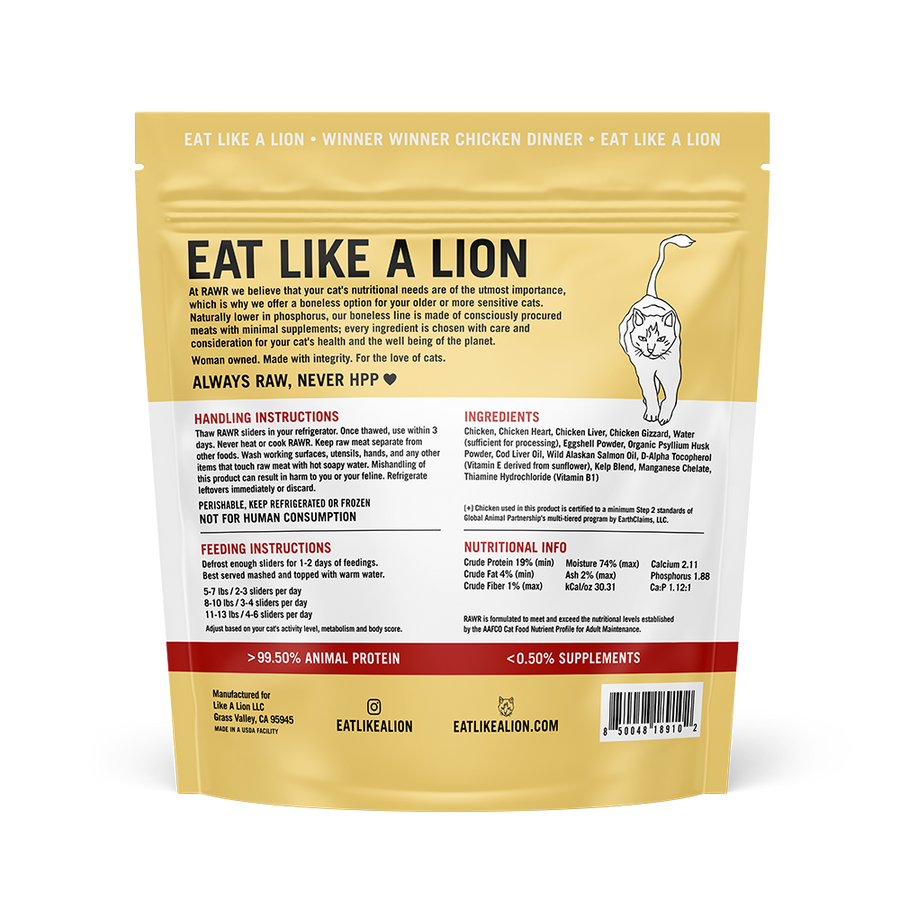 Boneless Chicken Eats Like A Lion LLC